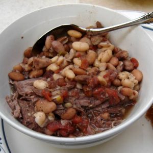 Mexican roast and beans