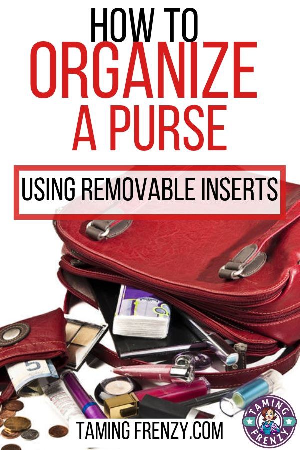 red purse with contents spilled out