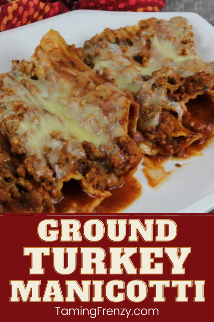pin image for Ground Turkey Manicotti