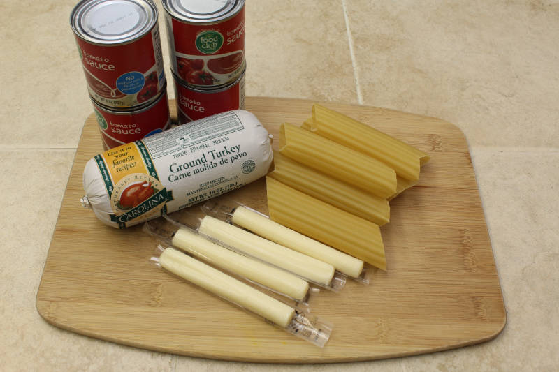 ingredients for ground turkey manicotti