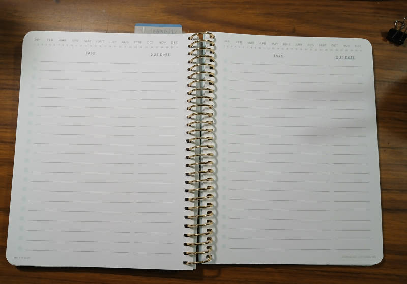 inside view of brain dump journal