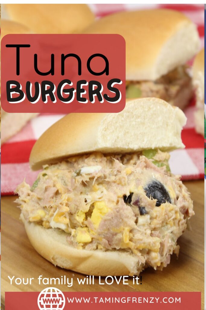 Tuna burgers ready to eat
