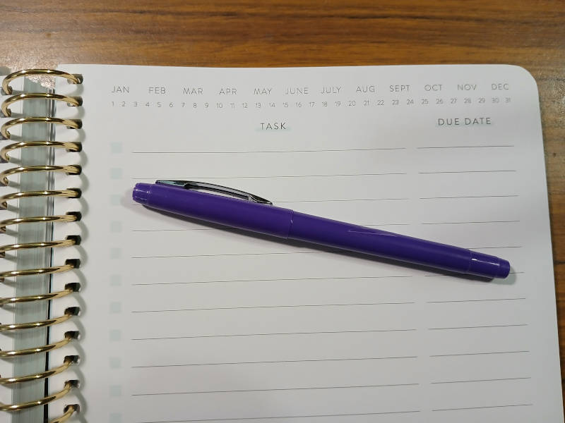 close up of To Do list in brain dump journal