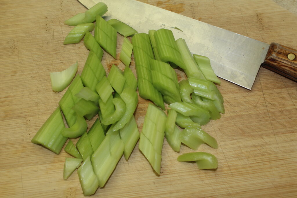 chopped celery
