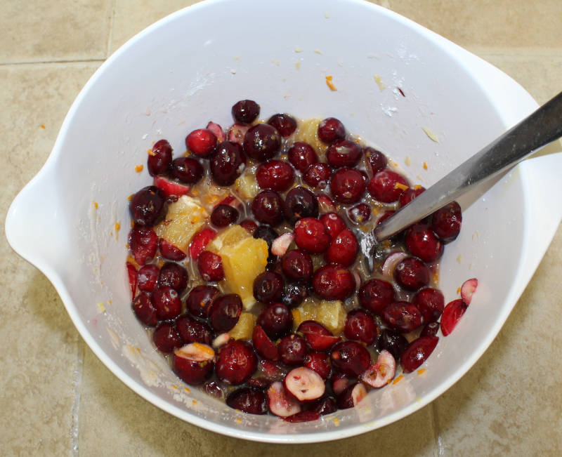 cranberry and orange mixture