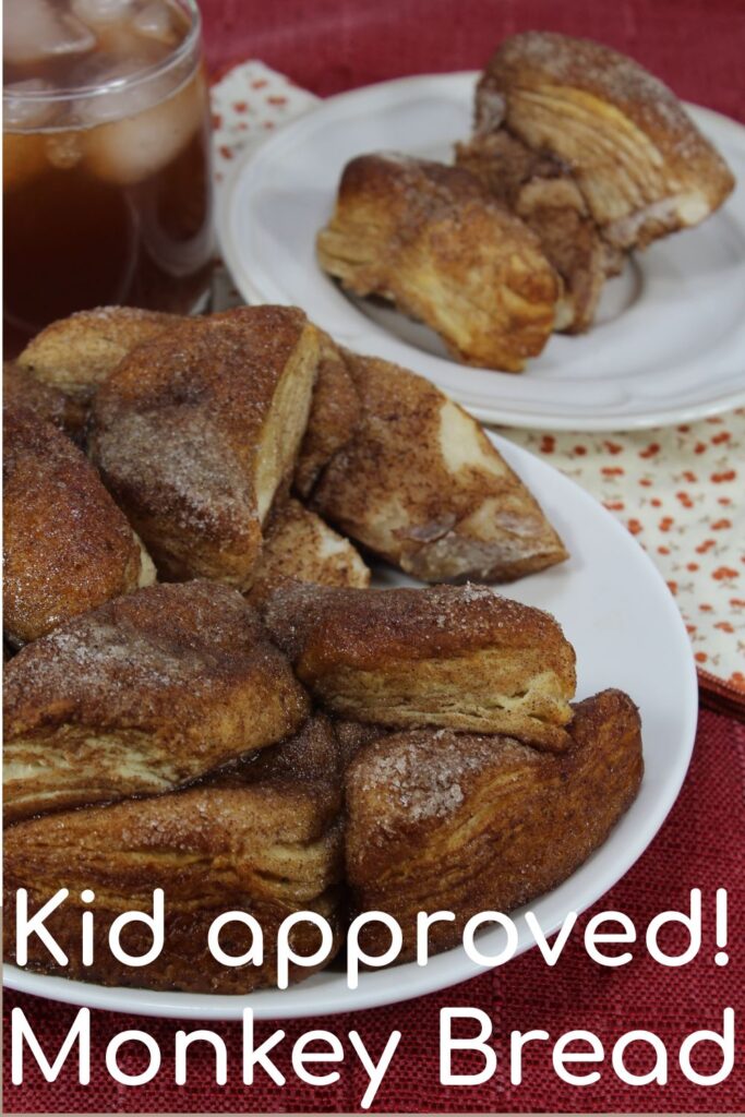 Pin image for monkey bread with cinnamon and sugar