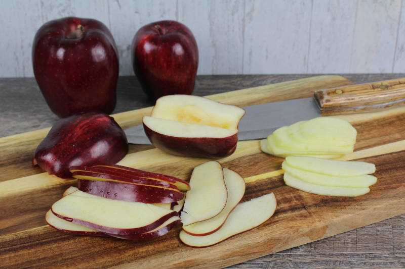 sliced apples for apple galette